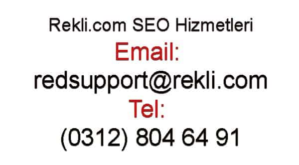 Rekli SEO Hizmetleri İletişim